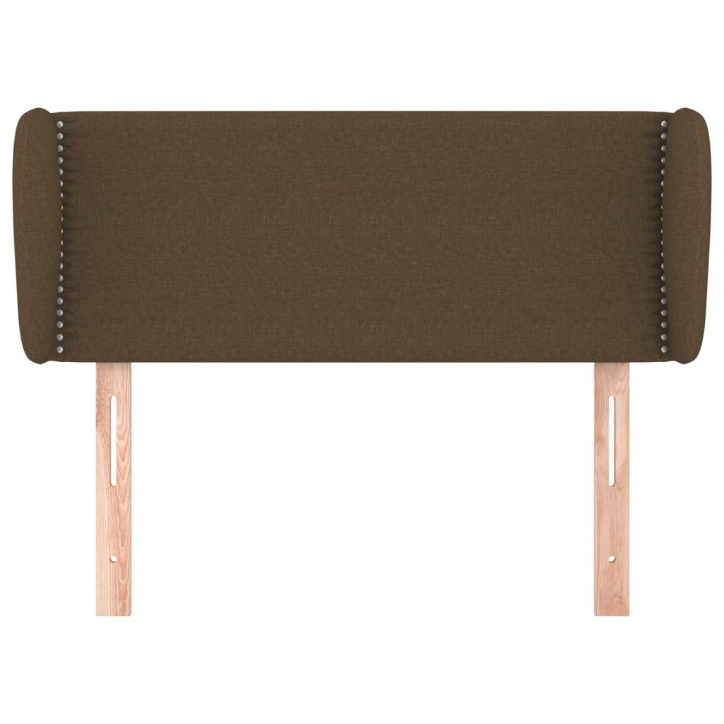 vidaXL Kopfteil mit Ohren Dunkelbraun 103x23x78/88 cm Stoff