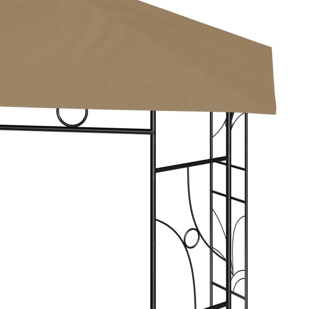vidaXL Pavillon 3x3x2,7 m Taupe 160 g/m²