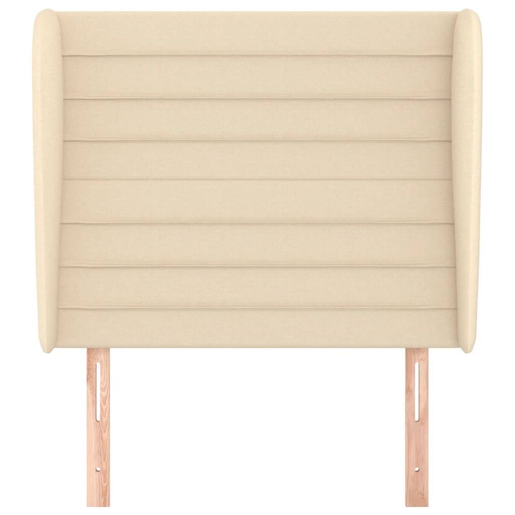 vidaXL Kopfteil mit Ohren Creme 83x23x118/128 cm Stoff