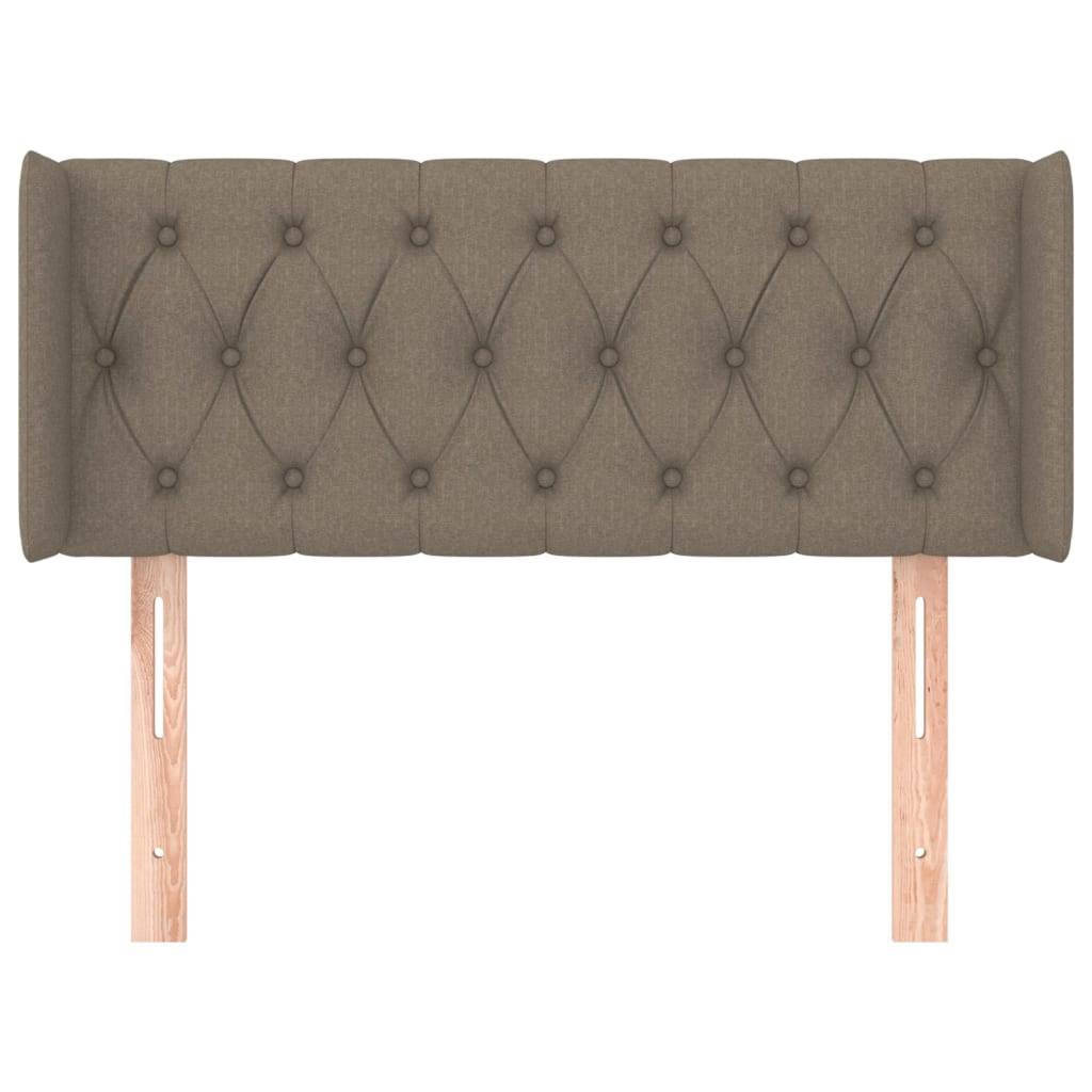 vidaXL Kopfteil mit Ohren Taupe 103x16x78/88 cm Stoff