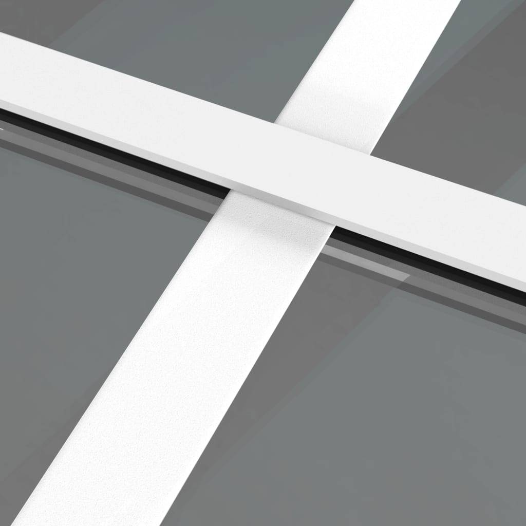 vidaXL Innentür 83x201,5 cm Weiß ESG-Glas und Aluminium
