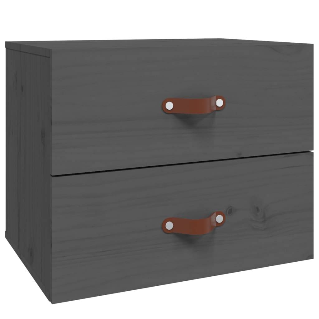 vidaXL Wand-Nachttisch Grau 50x36x40 cm