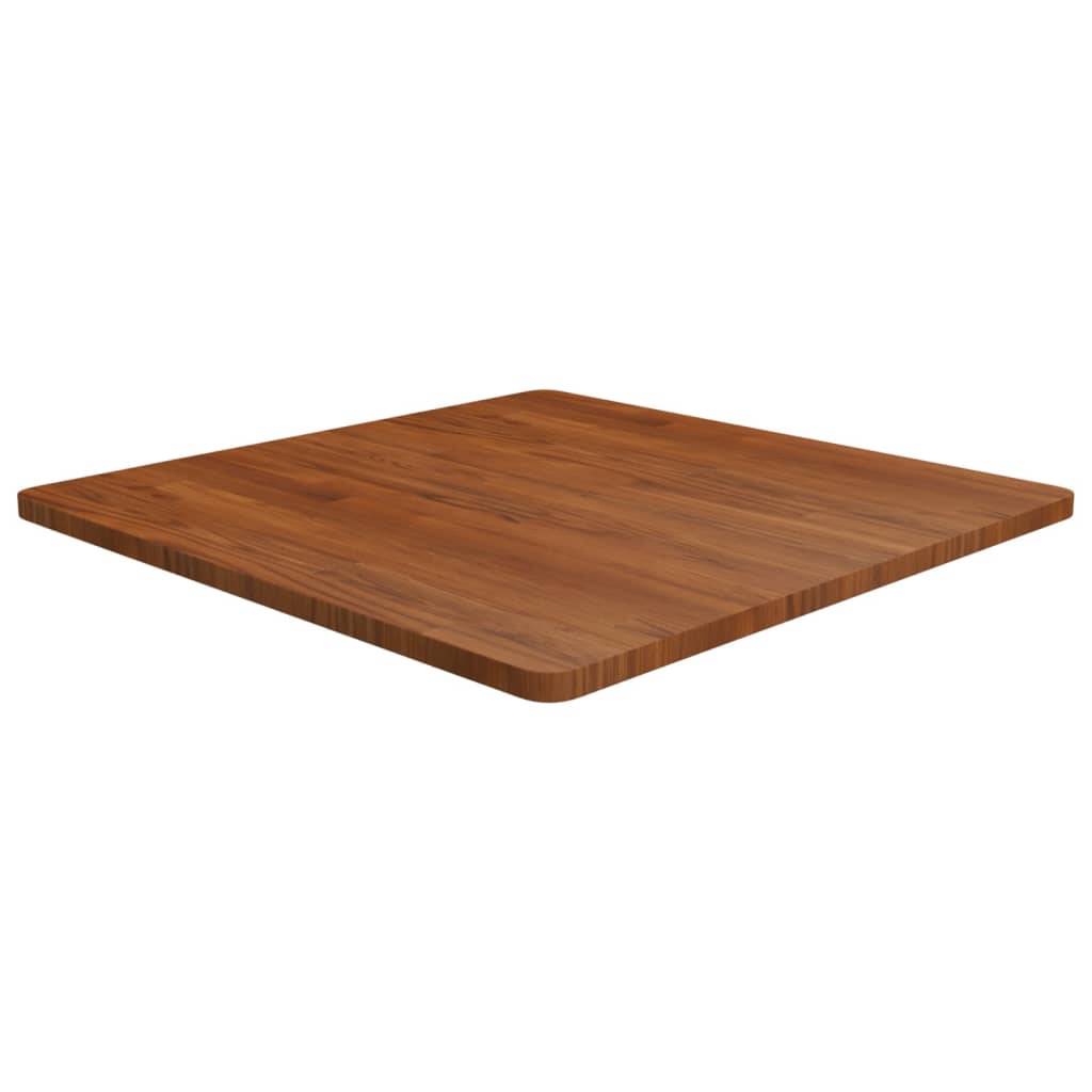 vidaXL Tischplatte Quadratisch Dunkelbraun 80x80x2,5cm Eiche Behandelt