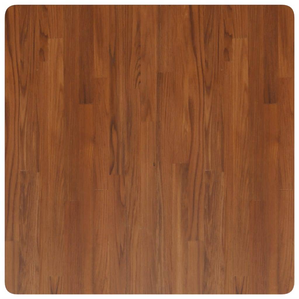 vidaXL Tischplatte Quadratisch Dunkelbraun 80x80x2,5cm Eiche Behandelt
