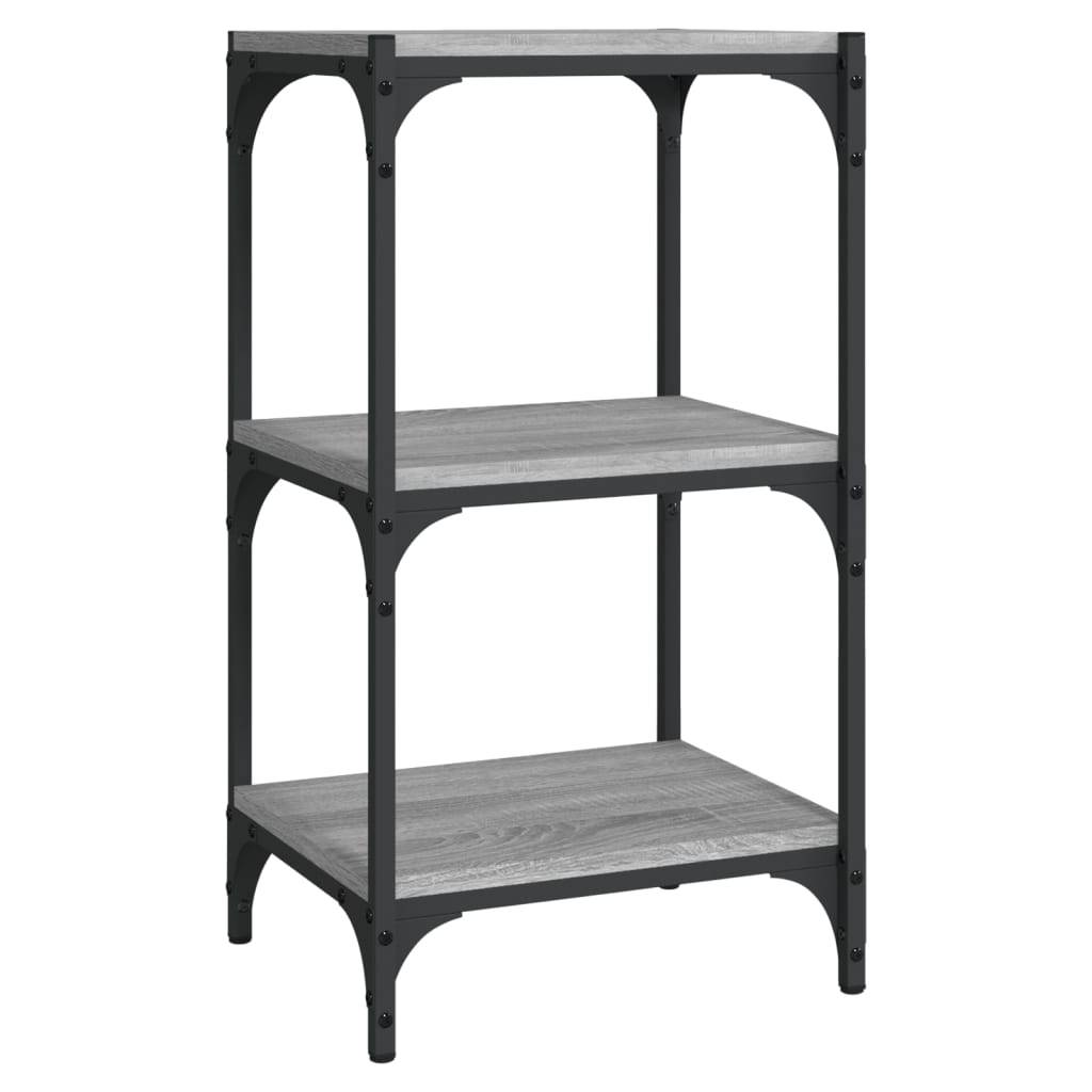 vidaXL Bücherregal Grau Sonoma 40x33x70,5 cm Holzwerkstoff und Stahl
