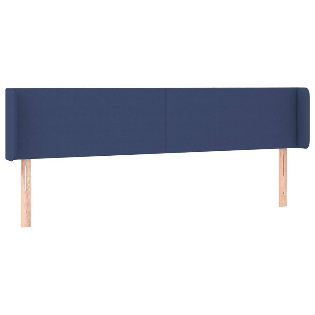 vidaXL Kopfteil mit Ohren Blau 163x16x78/88 cm Stoff