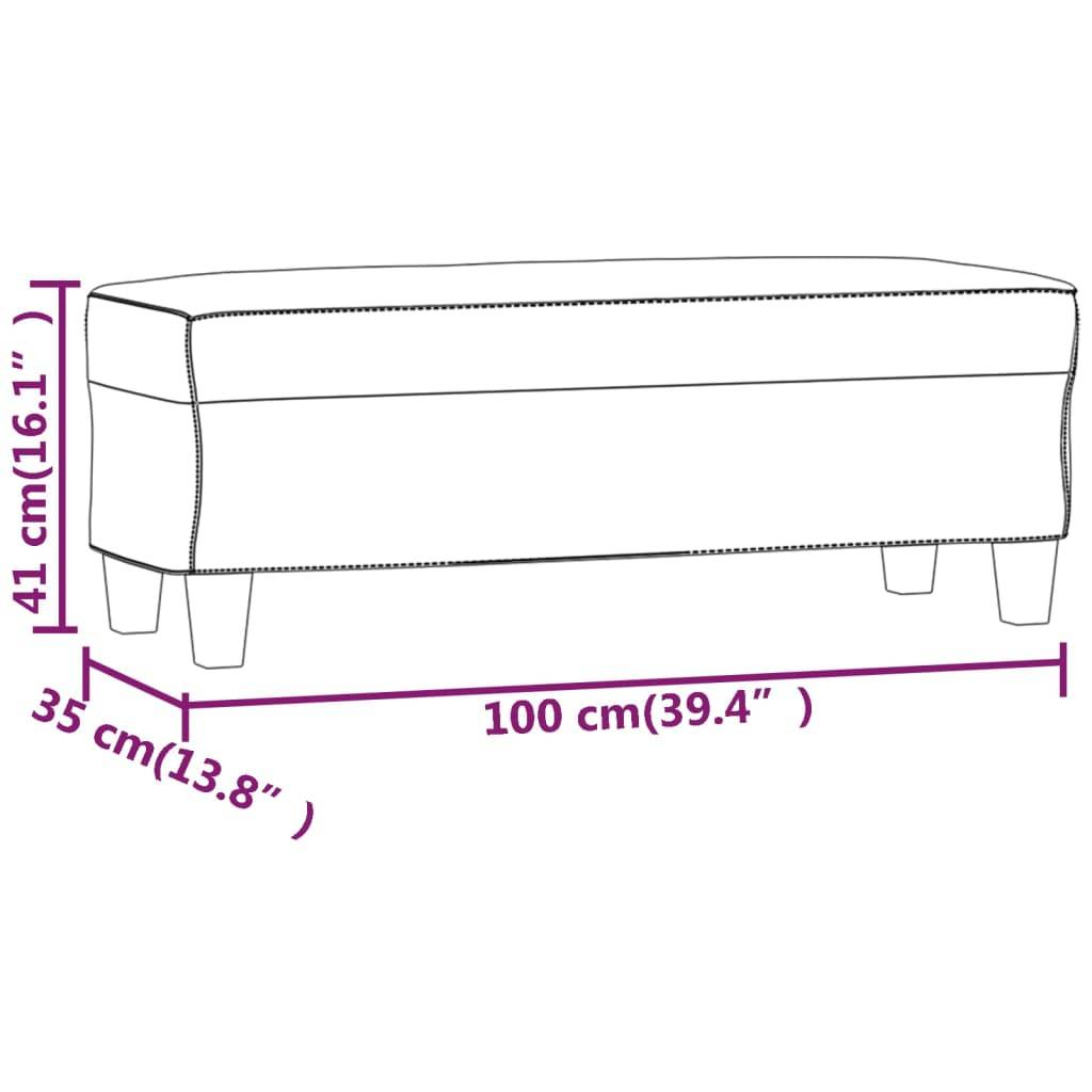 vidaXL Sitzbank Braun 100x35x41 cm Stoff