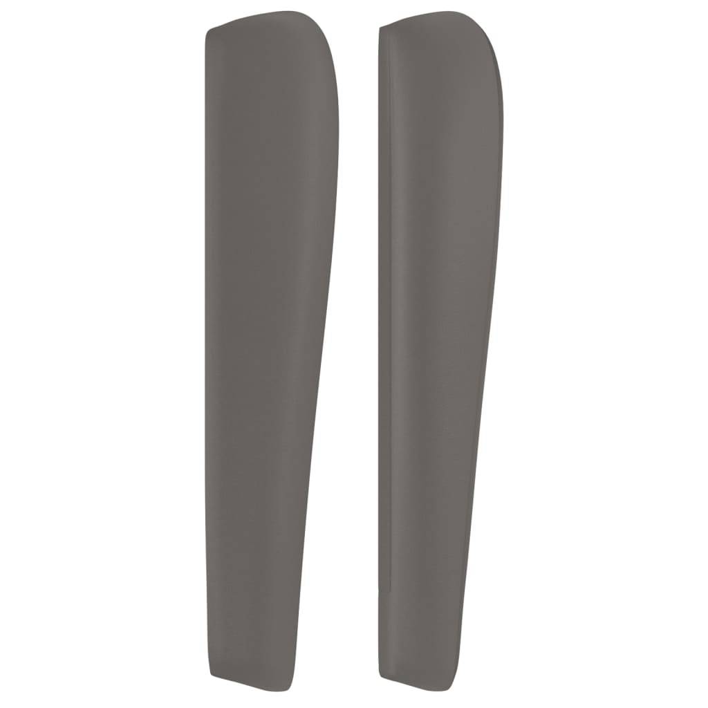 vidaXL Kopfteil mit Ohren Grau 93x23x118/128 cm Kunstleder