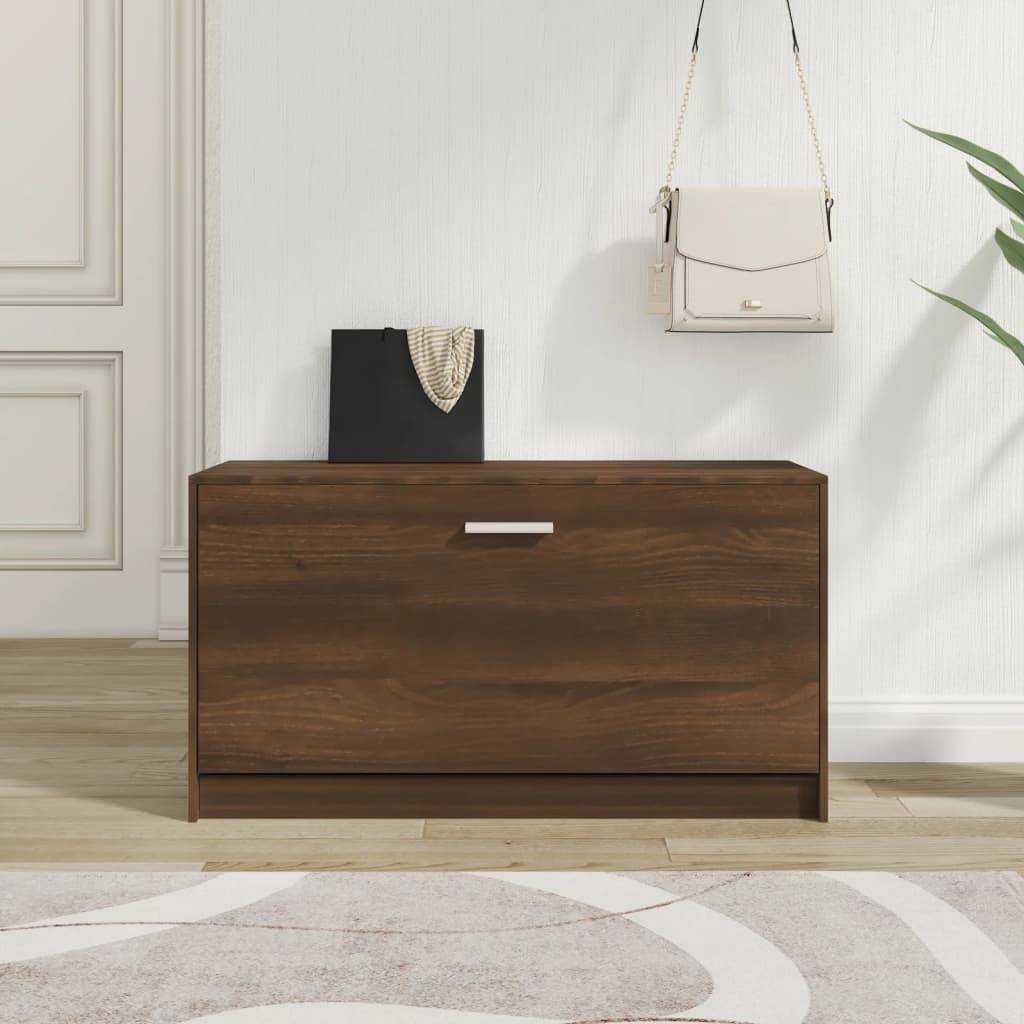 vidaXL Schuhbank Braun Eichen-Optik 80x24x45 cm Holzwerkstoff