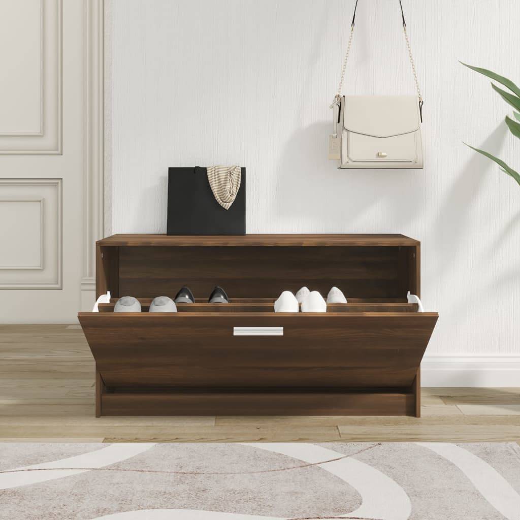 vidaXL Schuhbank Braun Eichen-Optik 80x24x45 cm Holzwerkstoff