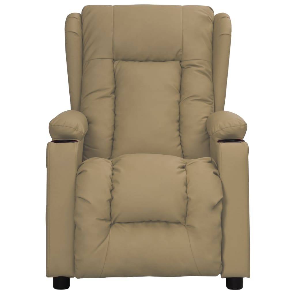 vidaXL Massagesessel Cappuccino-Braun Kunstleder