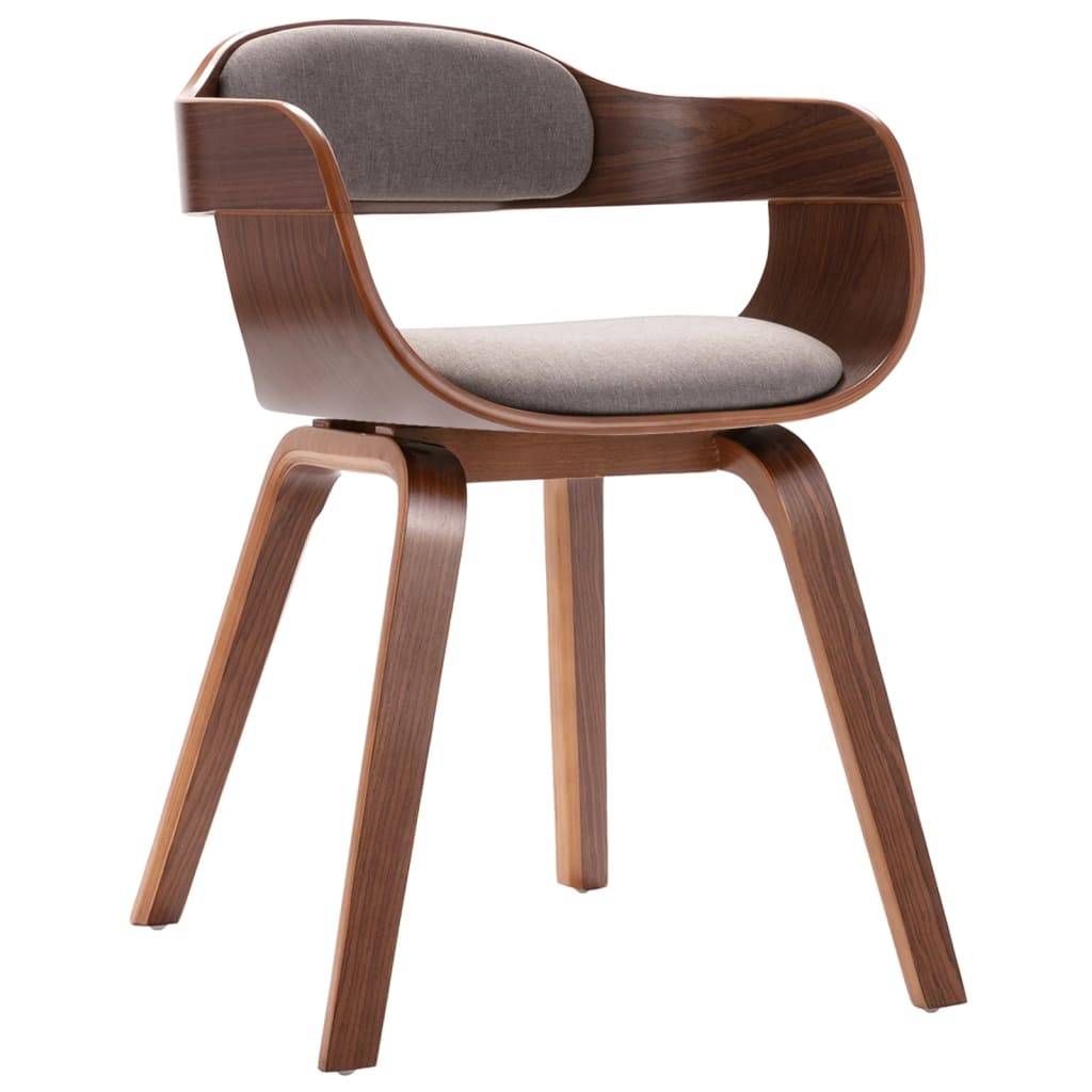 vidaXL Esszimmerstuhl Taupe Bugholz und Stoff