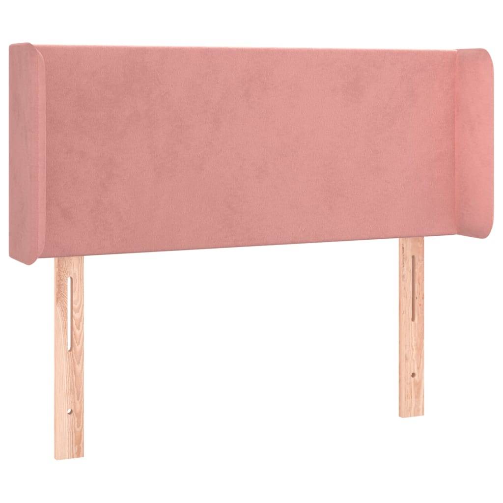 vidaXL LED Kopfteil Rosa 93x16x78/88 cm Samt