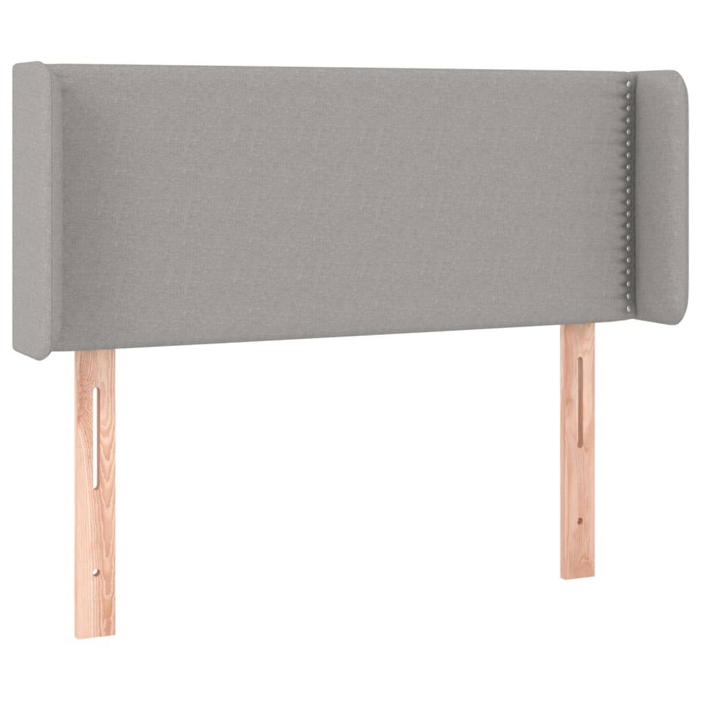 vidaXL LED Kopfteil Hellgrau 103x16x78/88 cm Stoff