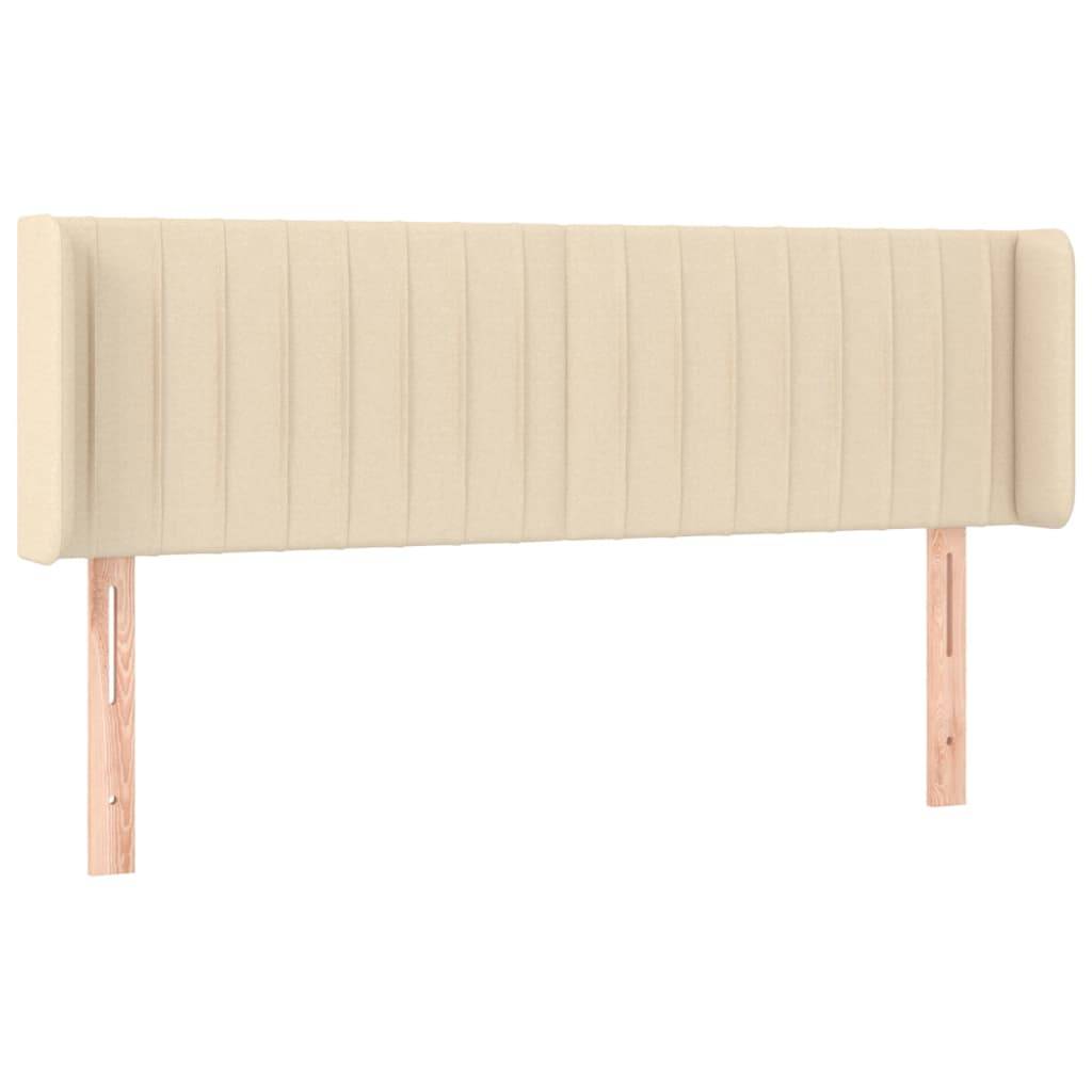 vidaXL LED Kopfteil Creme 147x16x78/88 cm Stoff