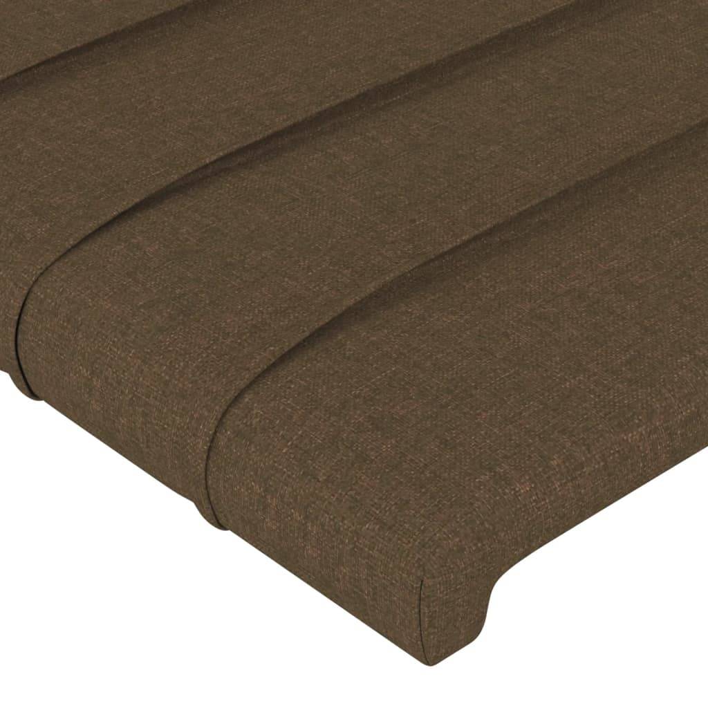 vidaXL Kopfteile 2 Stk. Dunkelbraun 90x5x78/88 cm Stoff