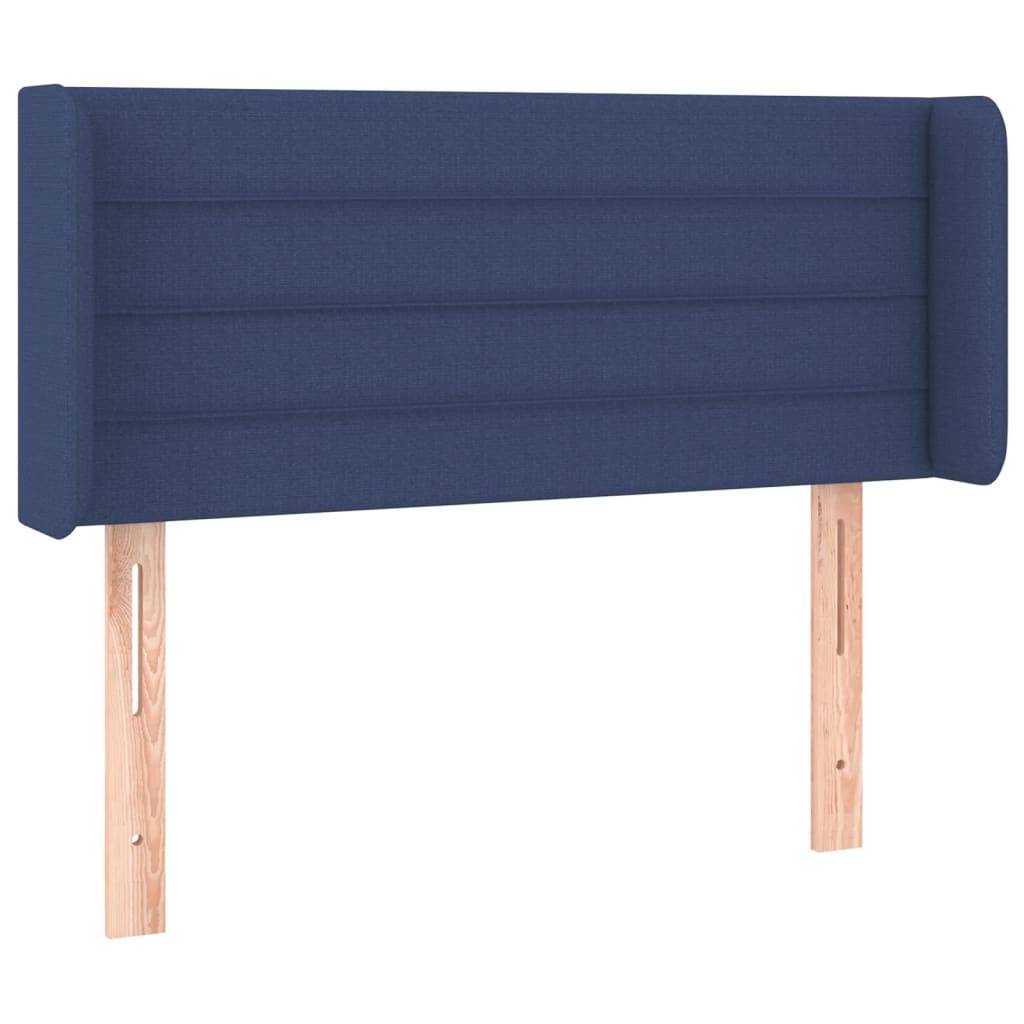 vidaXL LED Kopfteil Blau 103x16x78/88 cm Stoff