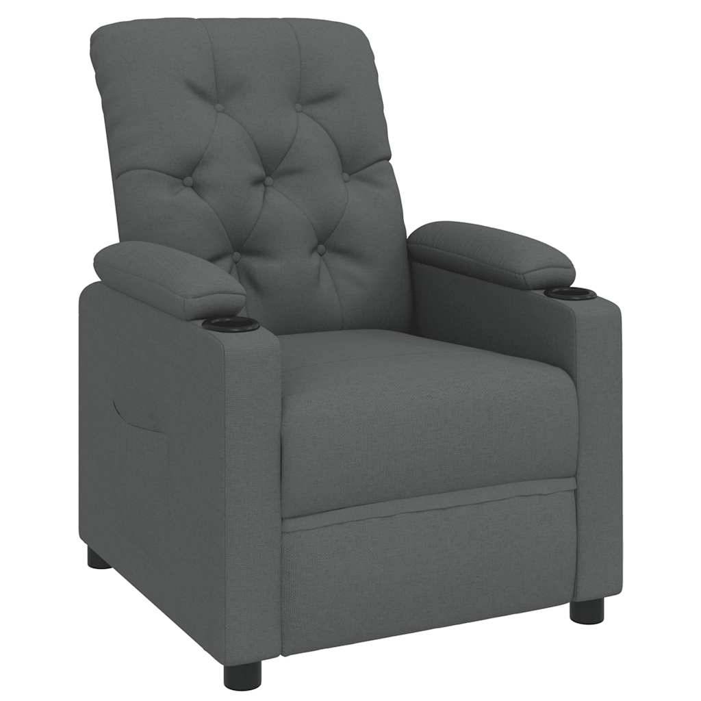 vidaXL Relaxsessel, Stoff, Dunkelgrau