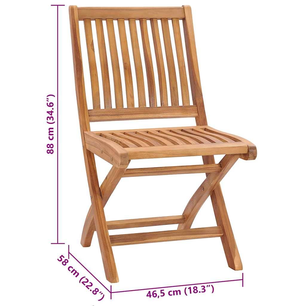 vidaXL Gartenstühle 2 Stk. mit Taupe Kissen Teak Massivholz