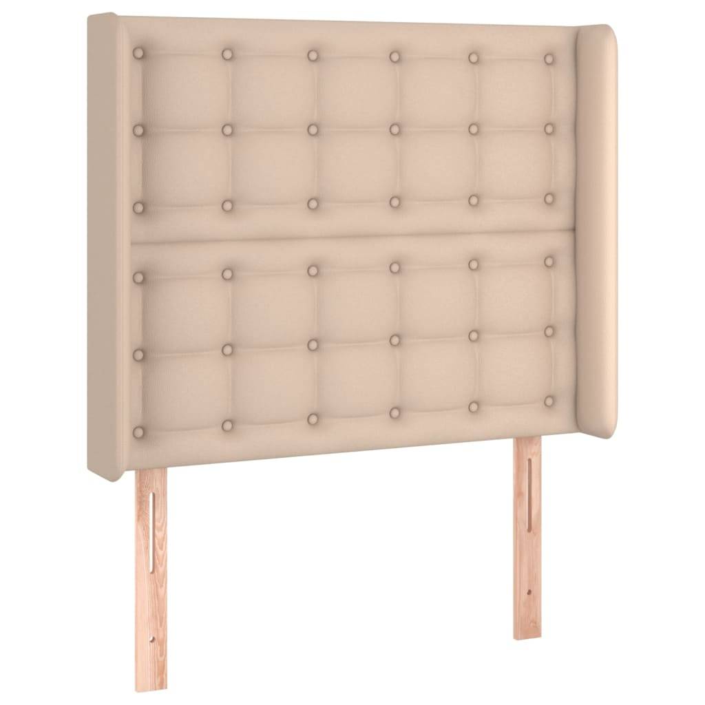 vidaXL Kopfteil mit Ohren Cappuccino-Braun 93x16x118/128 cm Kunstleder
