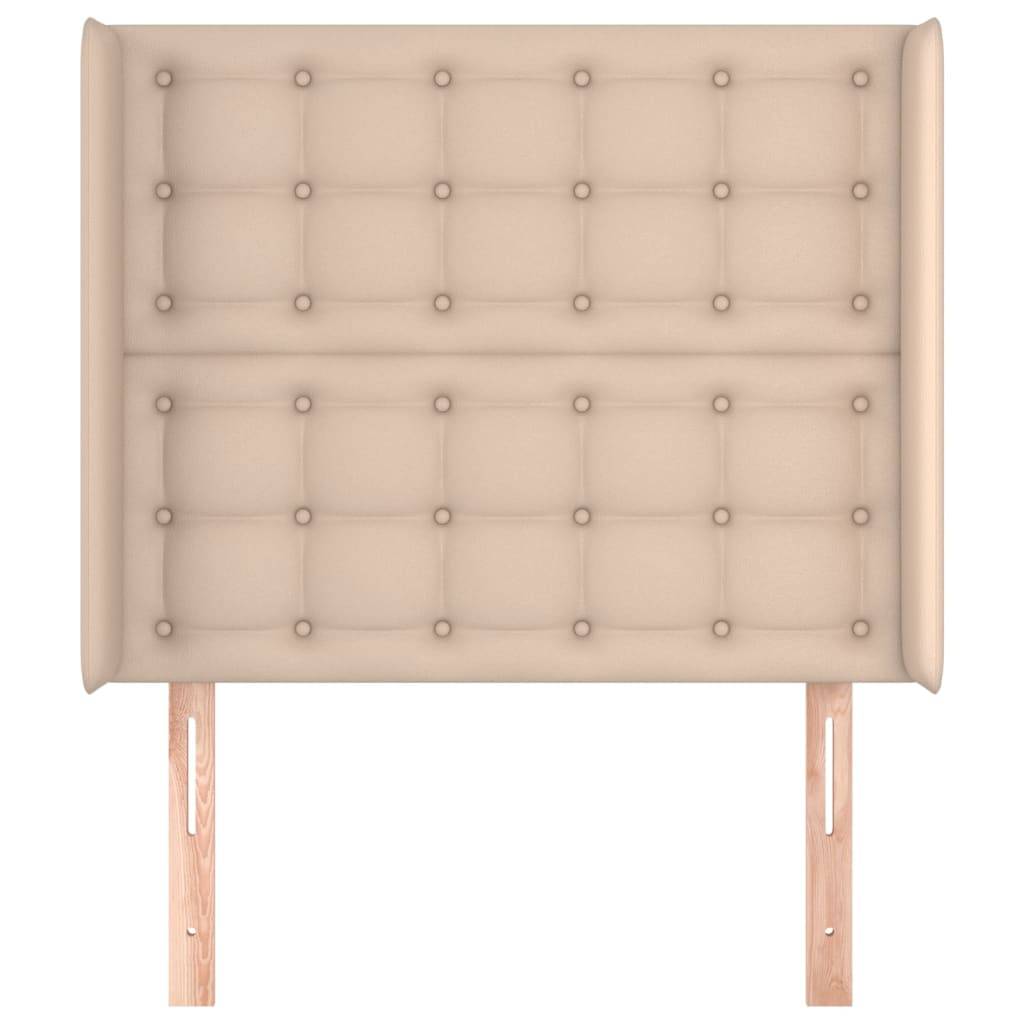 vidaXL Kopfteil mit Ohren Cappuccino-Braun 93x16x118/128 cm Kunstleder
