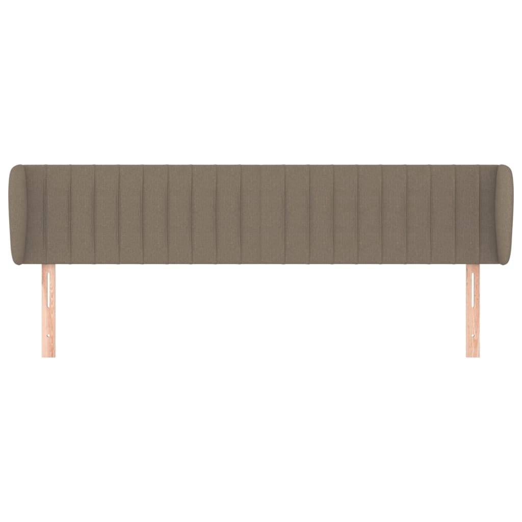 vidaXL Kopfteil mit Ohren Taupe 163x23x78/88 cm Stoff