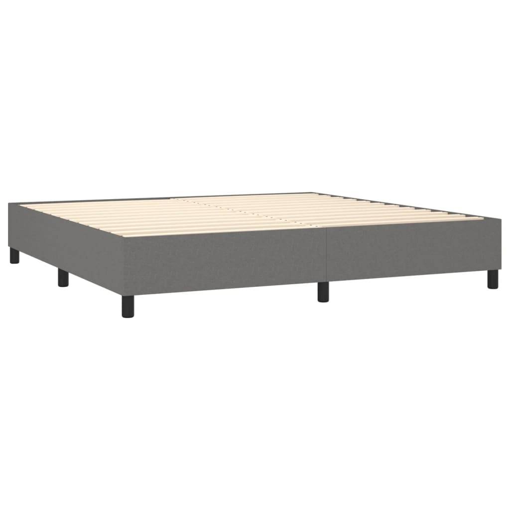 vidaXL Bettgestell ohne Matratze Dunkelgrau 200x200 cm Stoff