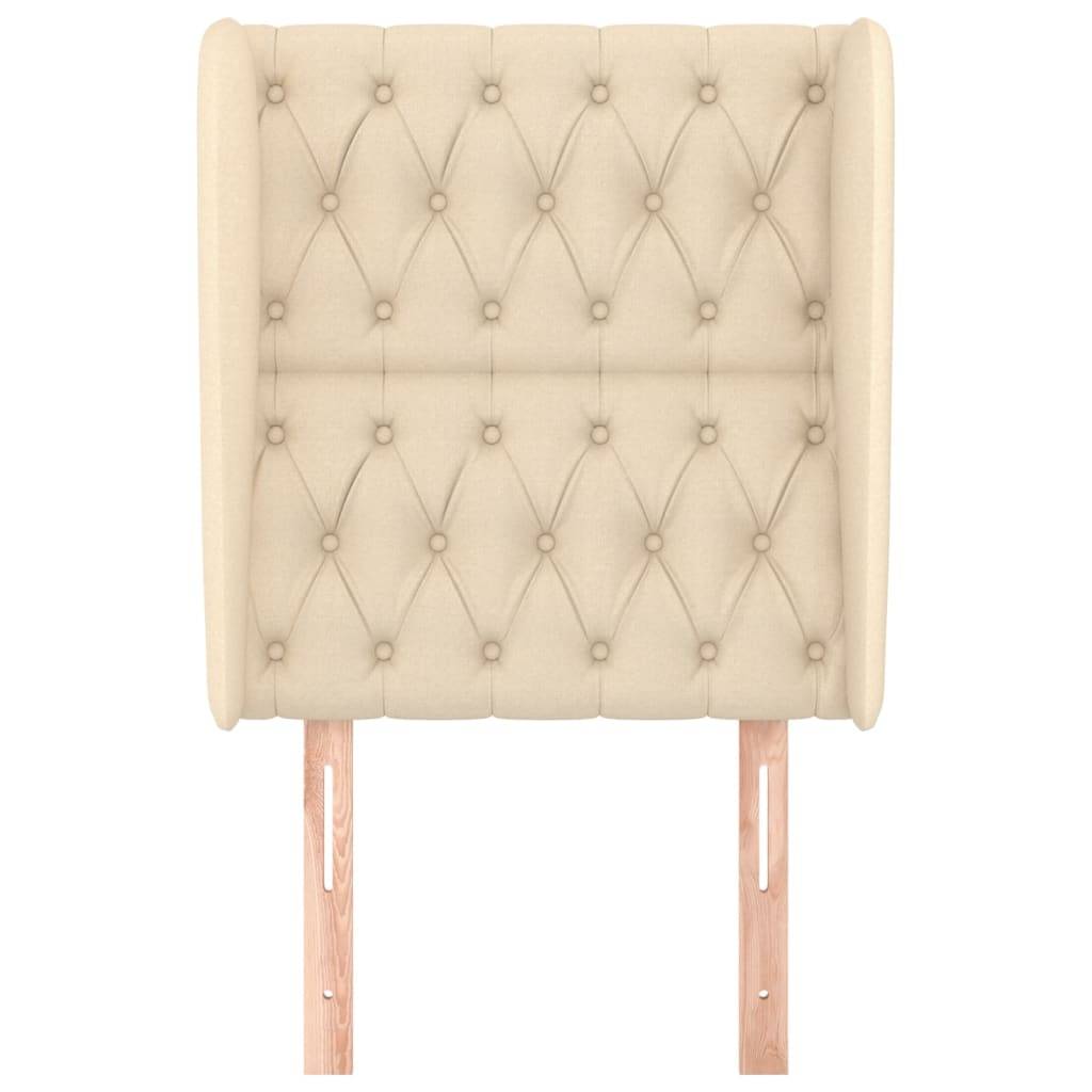 vidaXL Kopfteil mit Ohren Creme 83x23x118/128 cm Stoff
