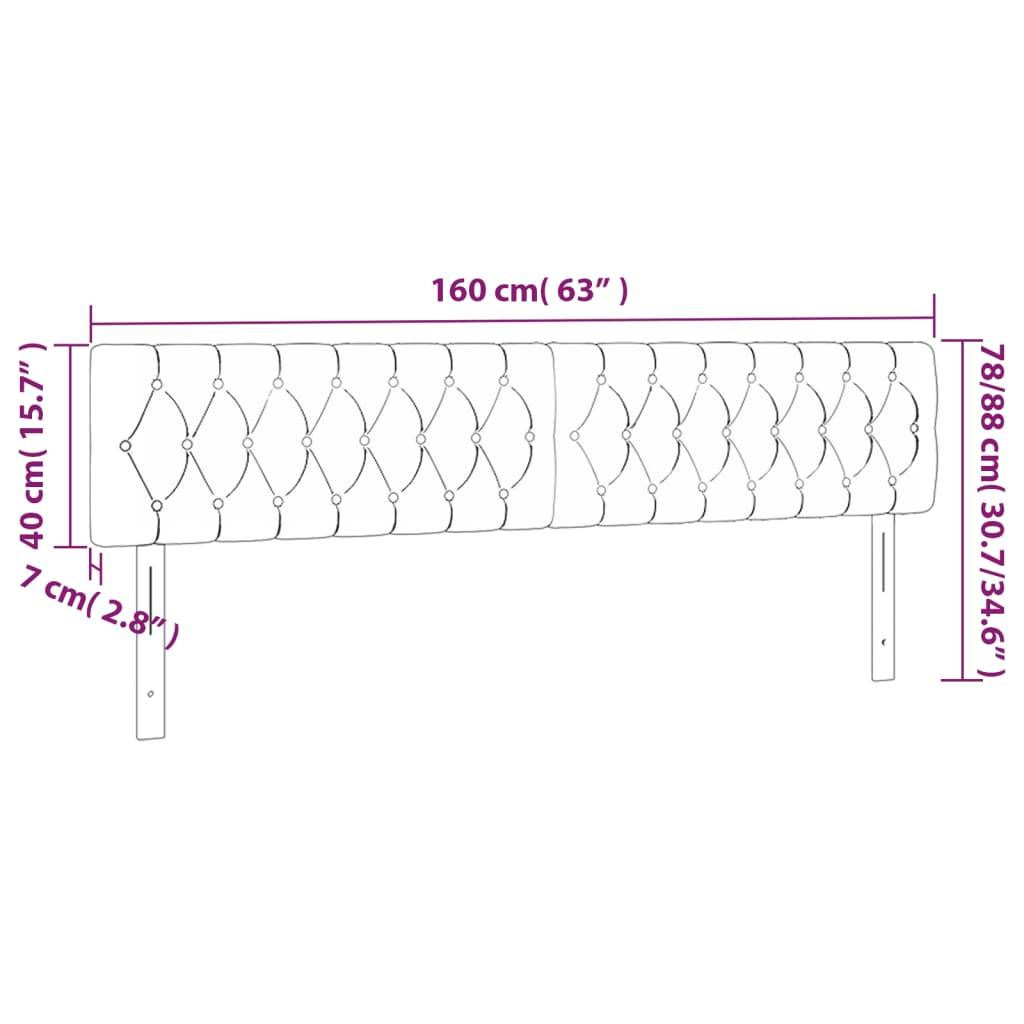 vidaXL Kopfteile 2 Stk. Dunkelgrün 80x7x78/88 cm Samt