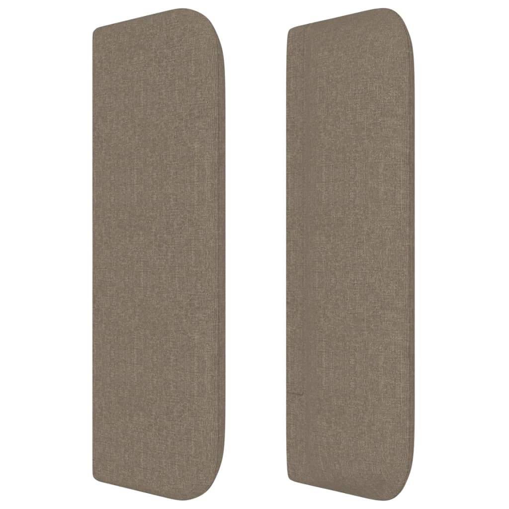 vidaXL Kopfteil mit Ohren Taupe 203x16x78/88 cm Stoff