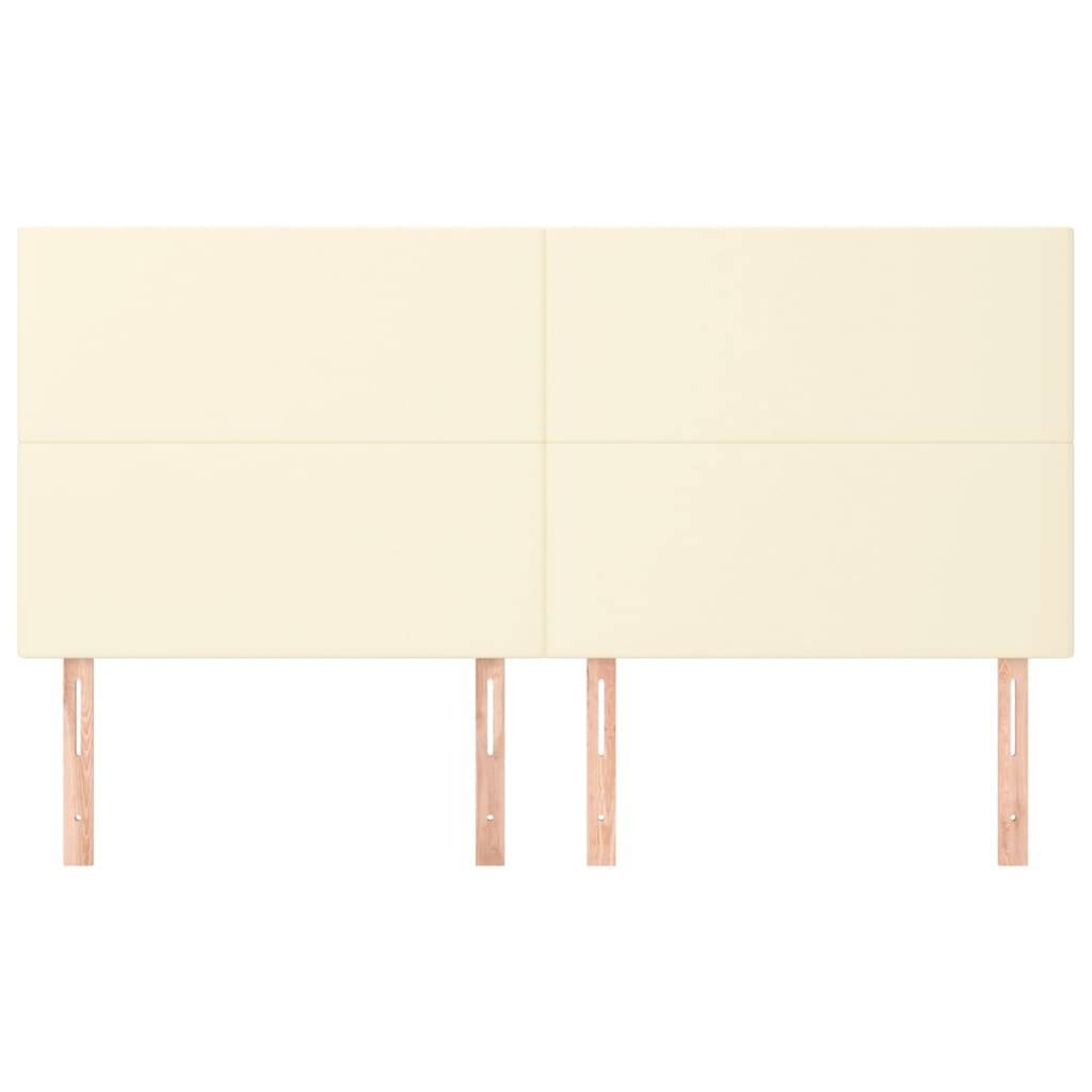 vidaXL Kopfteile 4 Stk. Creme 100x5x78/88 cm Kunstleder