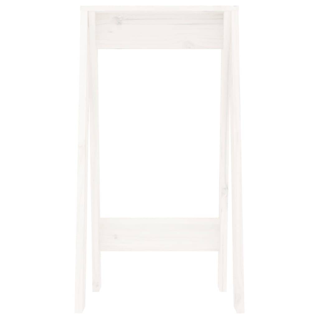 vidaXL Hocker 2 Stk. Weiß 40x40x75 cm Massivholz Kiefer