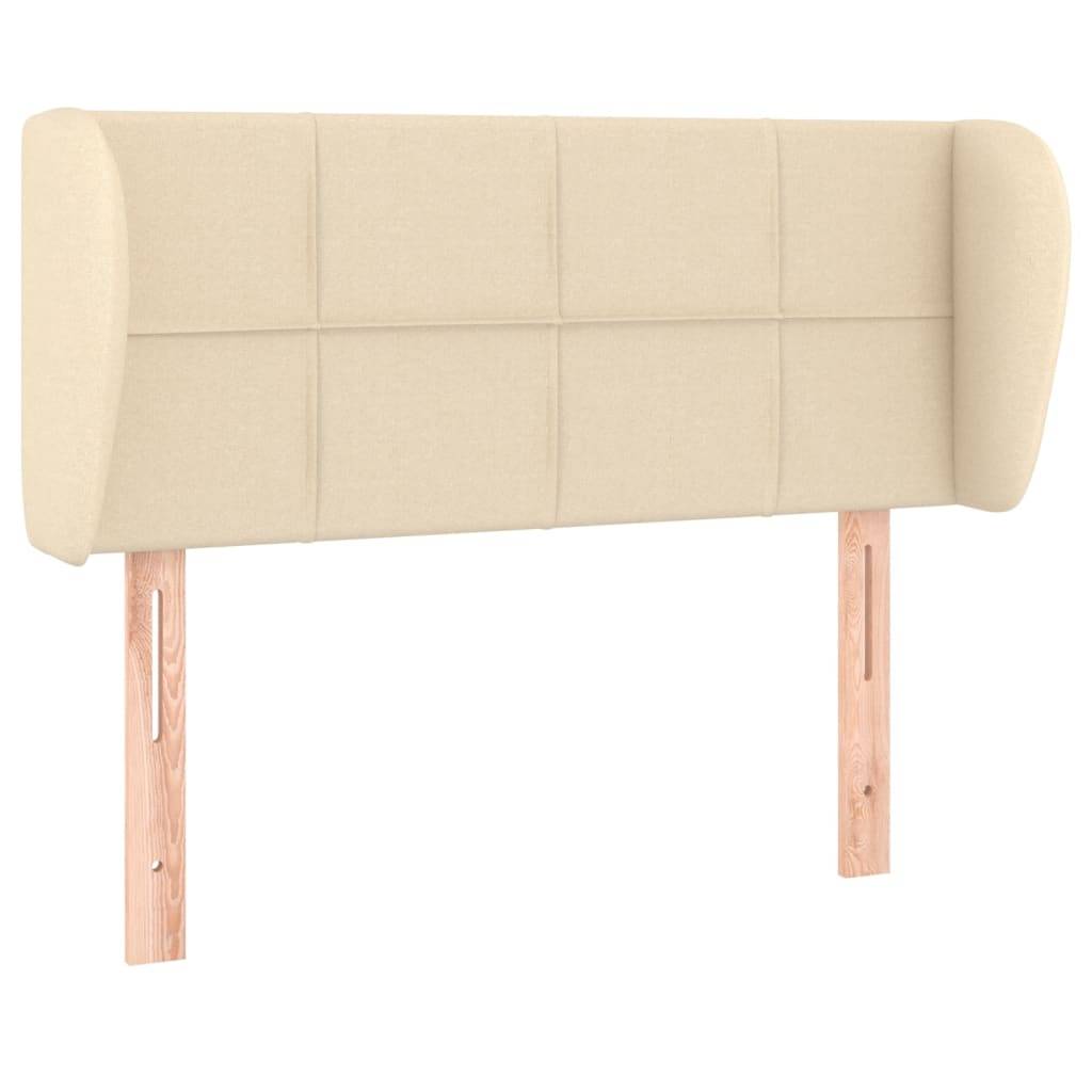 vidaXL Kopfteil mit Ohren Creme 93x23x78/88 cm Stoff