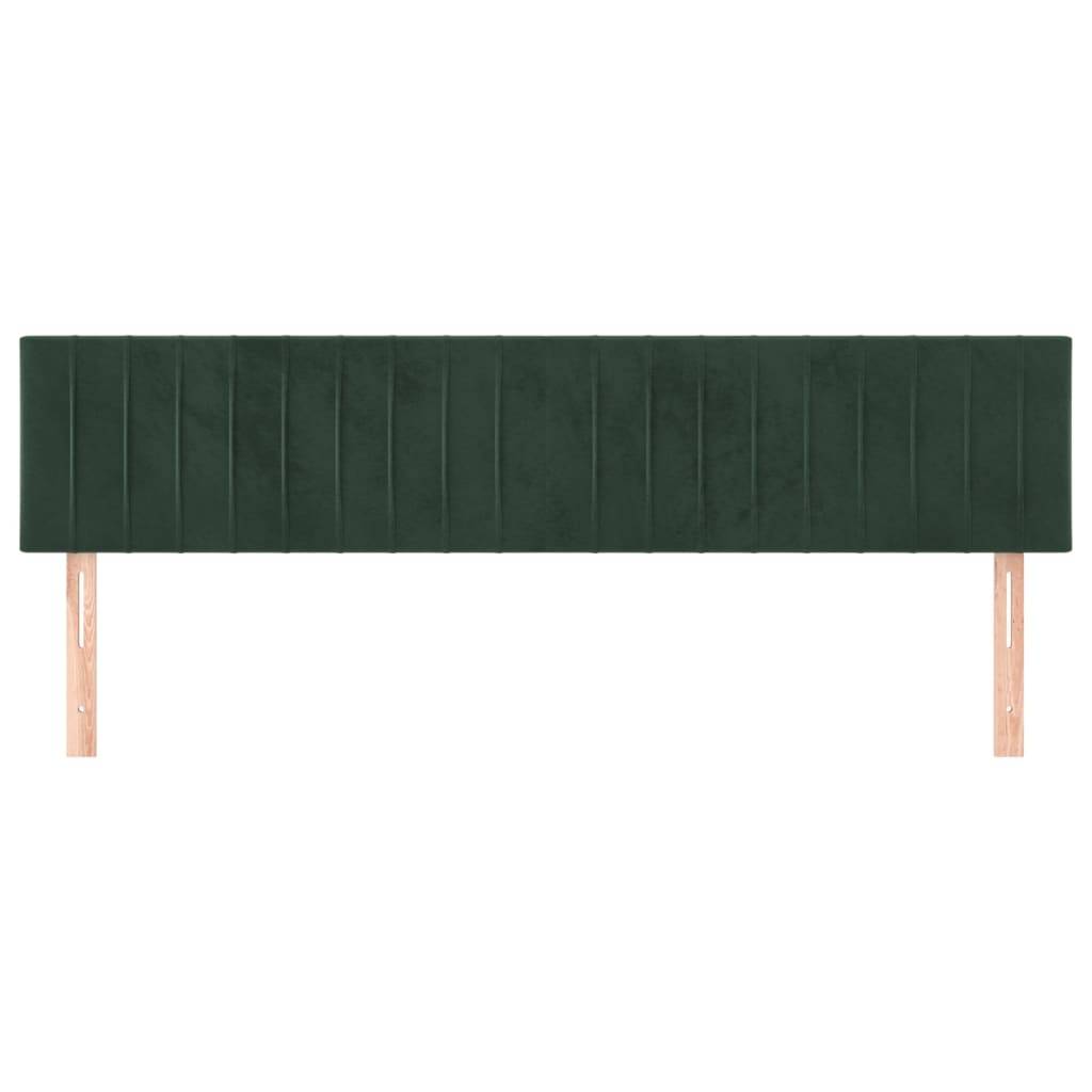 vidaXL Kopfteile 2 Stk. Dunkelgrün 80x5x78/88 cm Samt