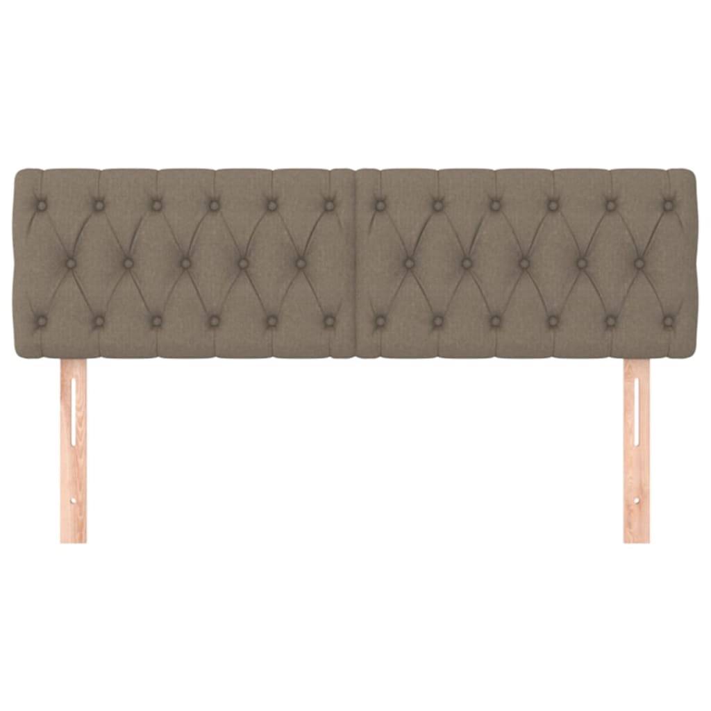vidaXL Kopfteile 2 Stk. Taupe 72x7x78/88 cm Stoff