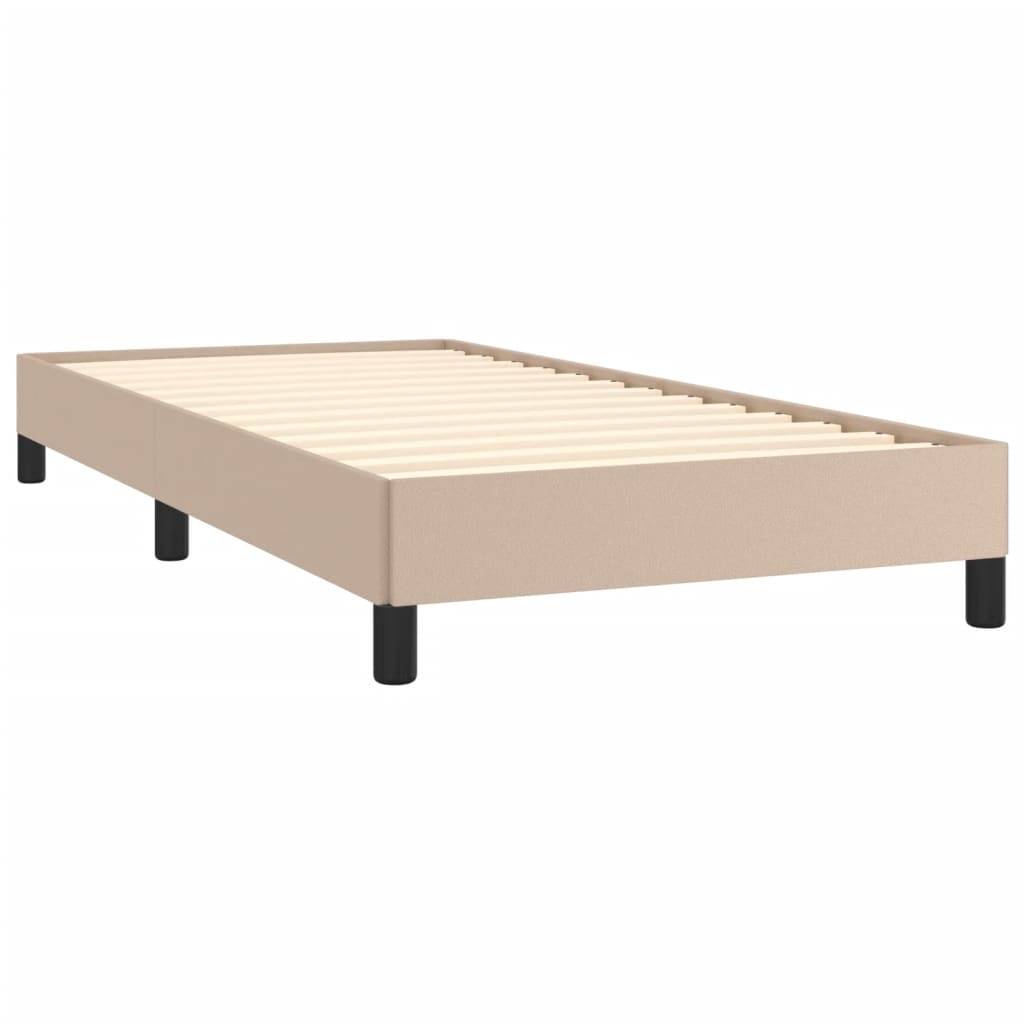 vidaXL Bettgestell Cappuccino-Braun 80x200 cm Kunstleder