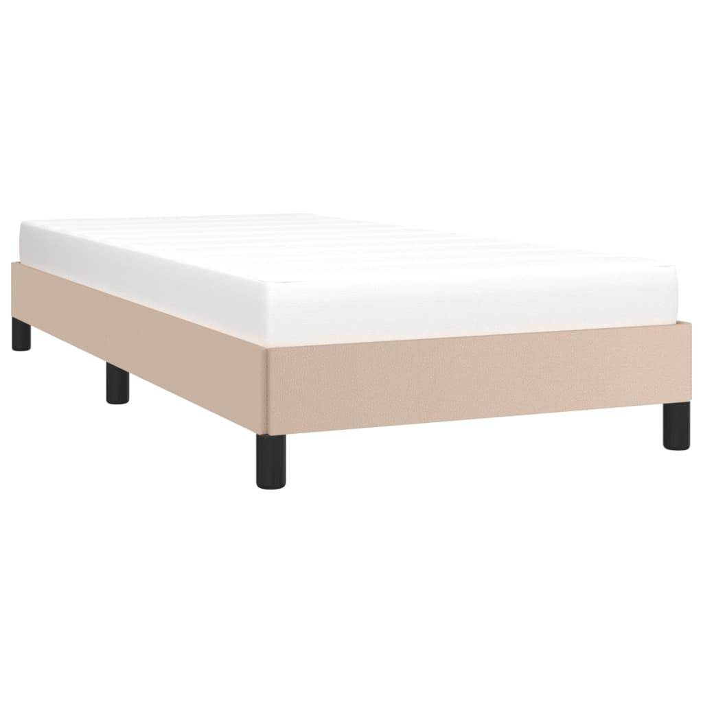 vidaXL Bettgestell Cappuccino-Braun 80x200 cm Kunstleder