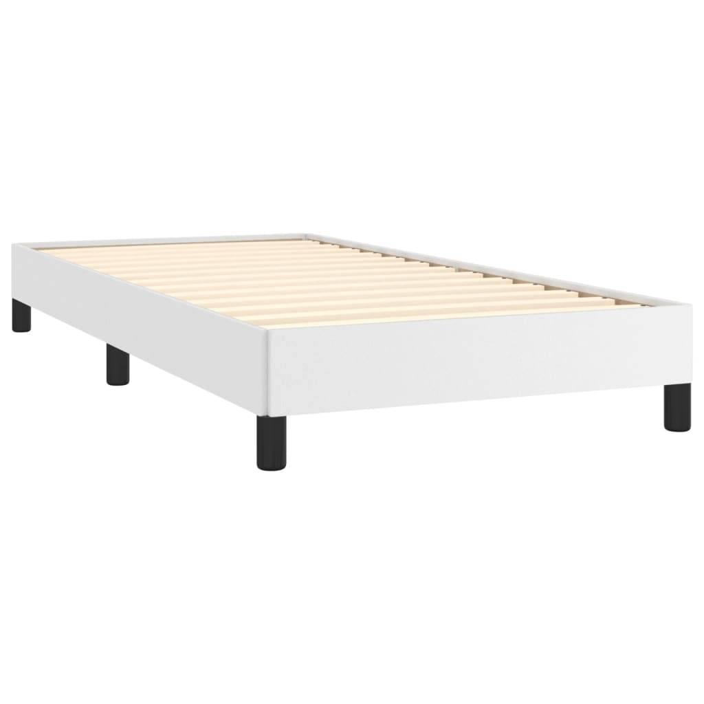 vidaXL Bettgestell Weiß 90x200 cm Kunstleder