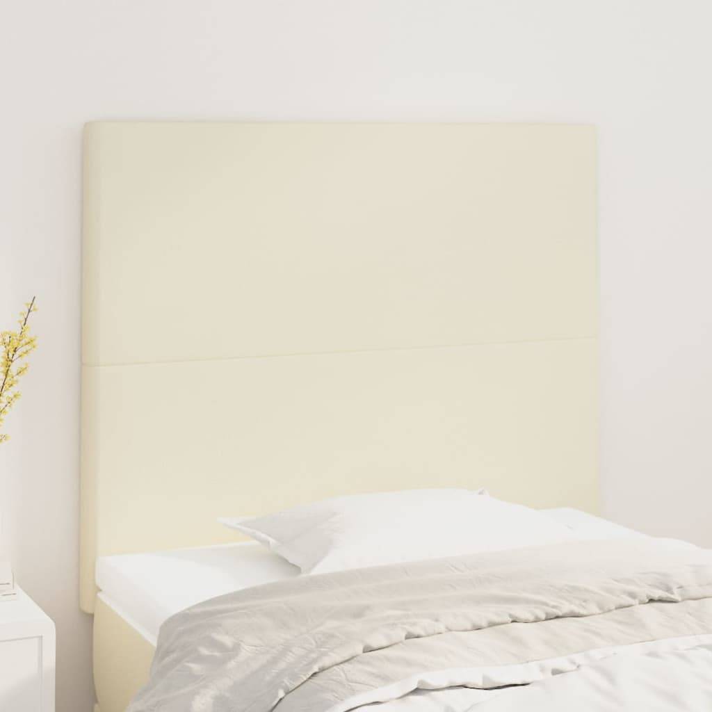 vidaXL Kopfteile 2 Stk. Creme 100x5x78/88 cm Kunstleder