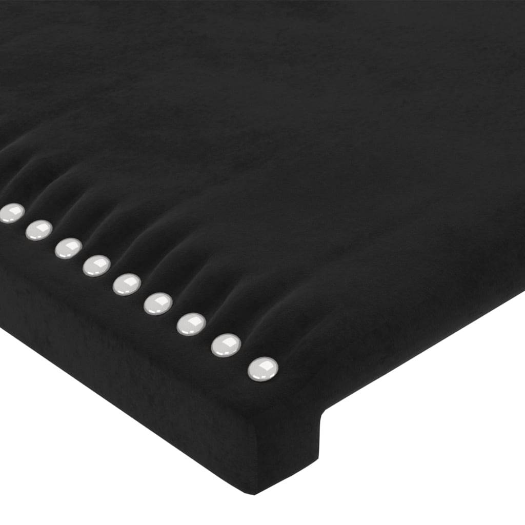 vidaXL Kopfteile 2 Stk. Schwarz 90x5x78/88 cm Samt