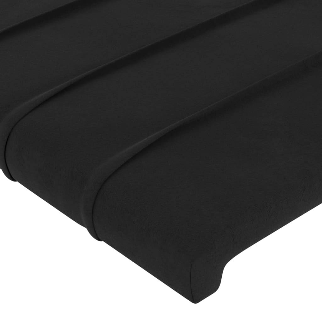 vidaXL Kopfteile 4 Stk. Schwarz 90x5x78/88 cm Samt