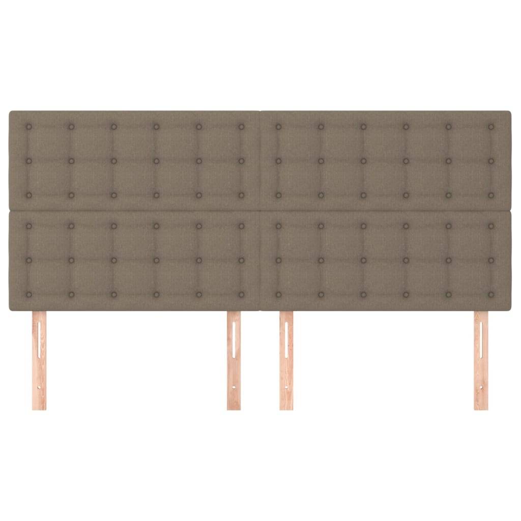 vidaXL Kopfteile 4 Stk. Taupe 100x5x78/88 cm Stoff