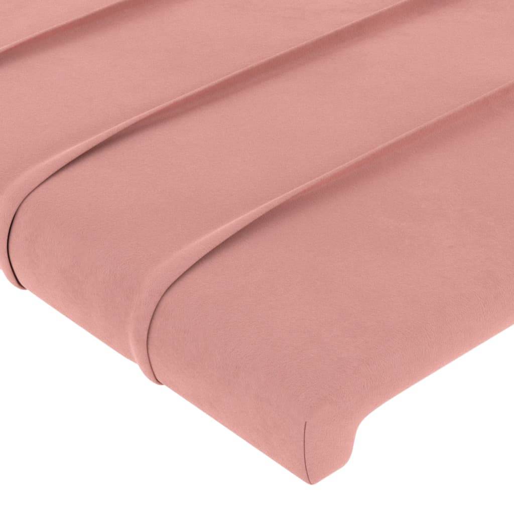 vidaXL Kopfteile 2 Stk. Rosa 72x5x78/88 cm Samt