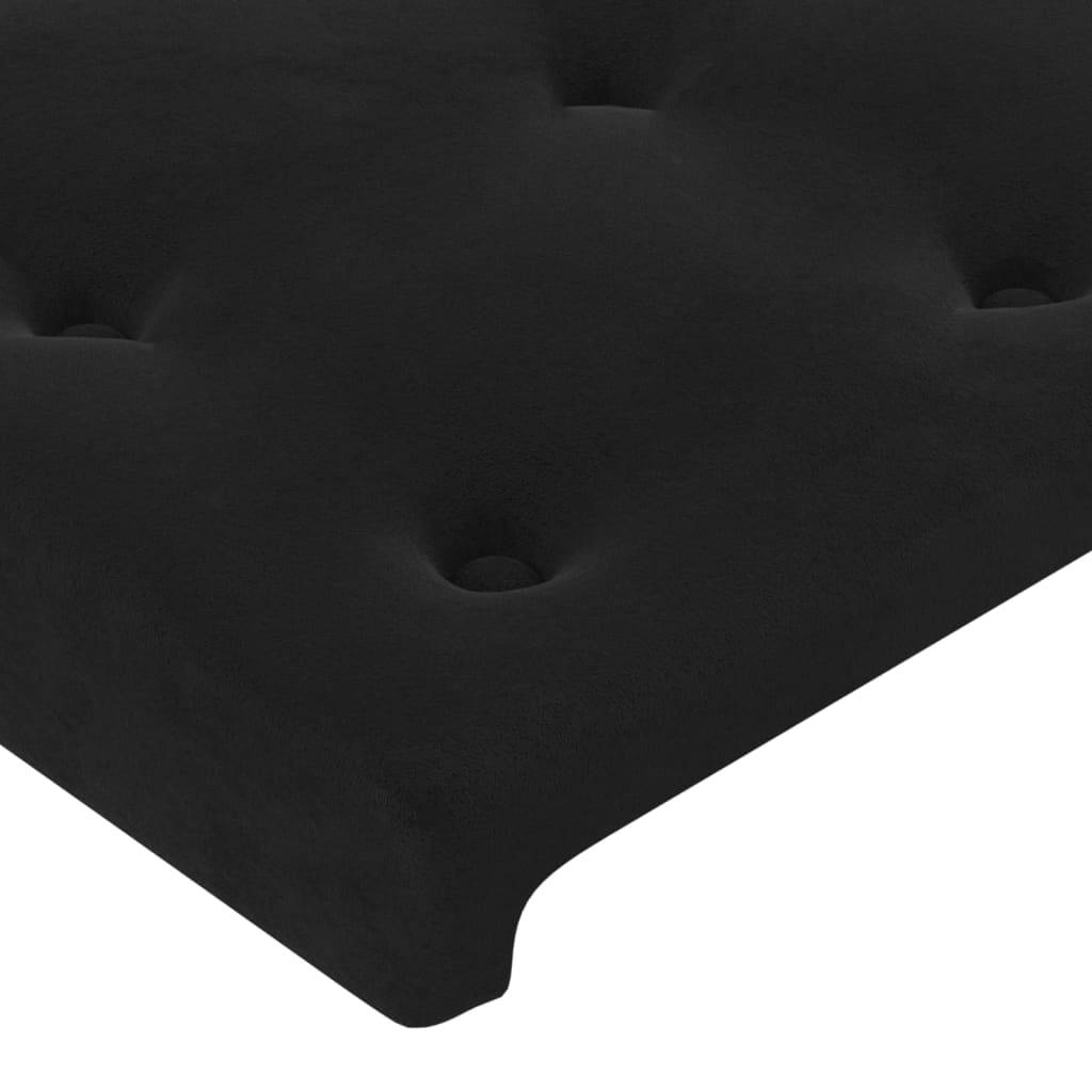 vidaXL Kopfteil Schwarz 100x5x78/88 cm Samt