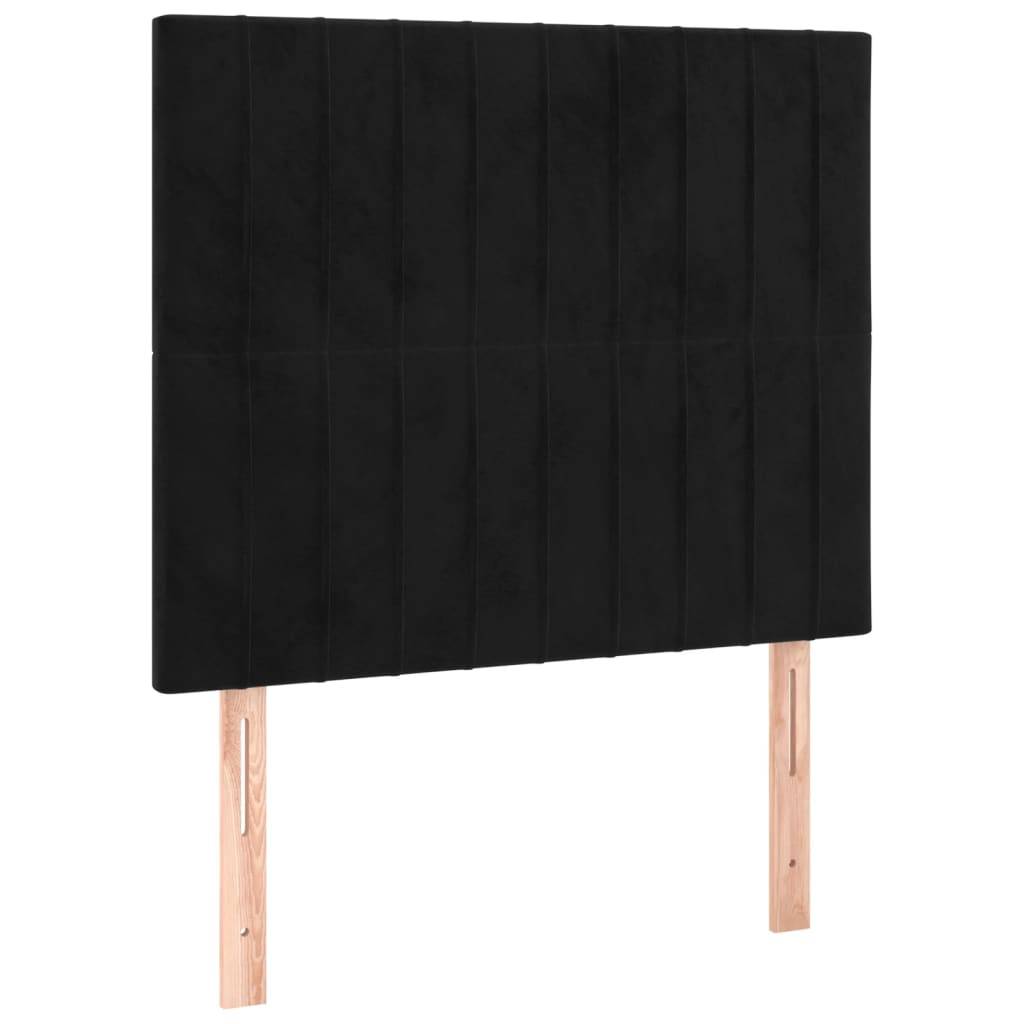 vidaXL Kopfteile 2 Stk. Schwarz 80x5x78/88 cm Samt