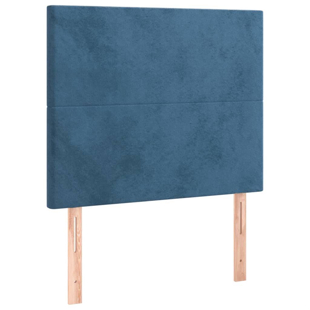 vidaXL Kopfteile 2 Stk. Dunkelblau 80x5x78/88 cm Samt
