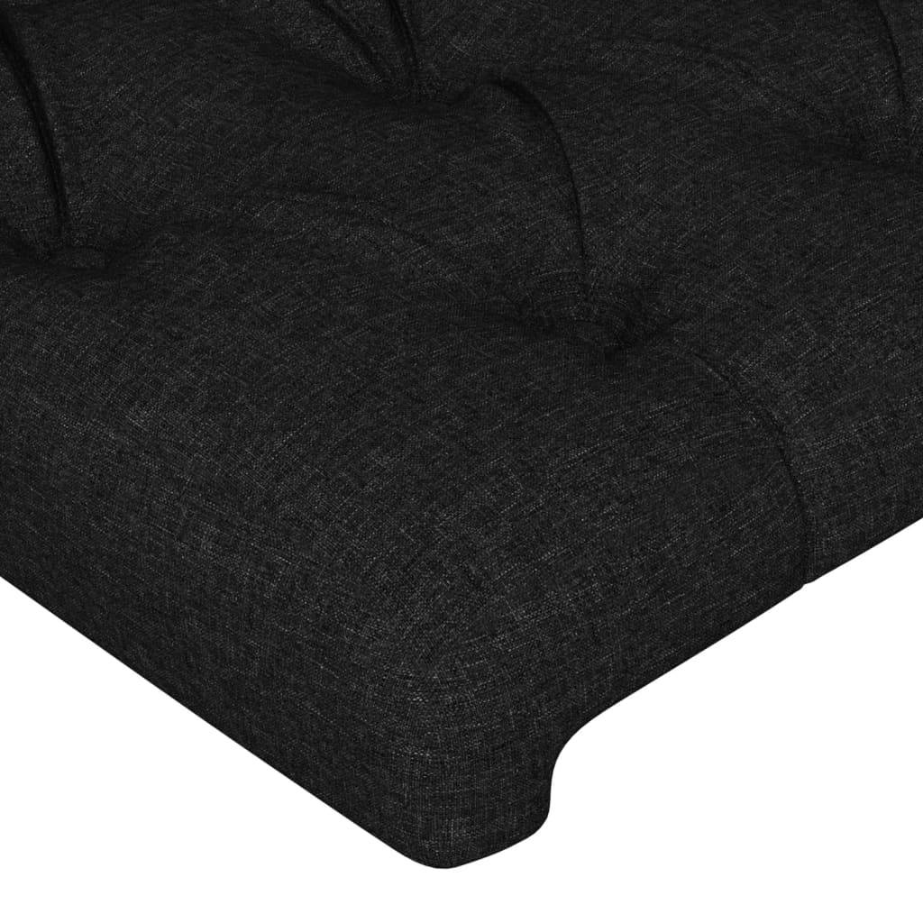 vidaXL LED Kopfteil Schwarz 80x7x78/88 cm Stoff