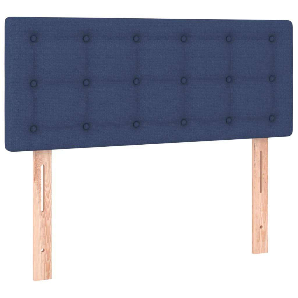 vidaXL LED Kopfteil Blau 90x5x78/88 cm Stoff