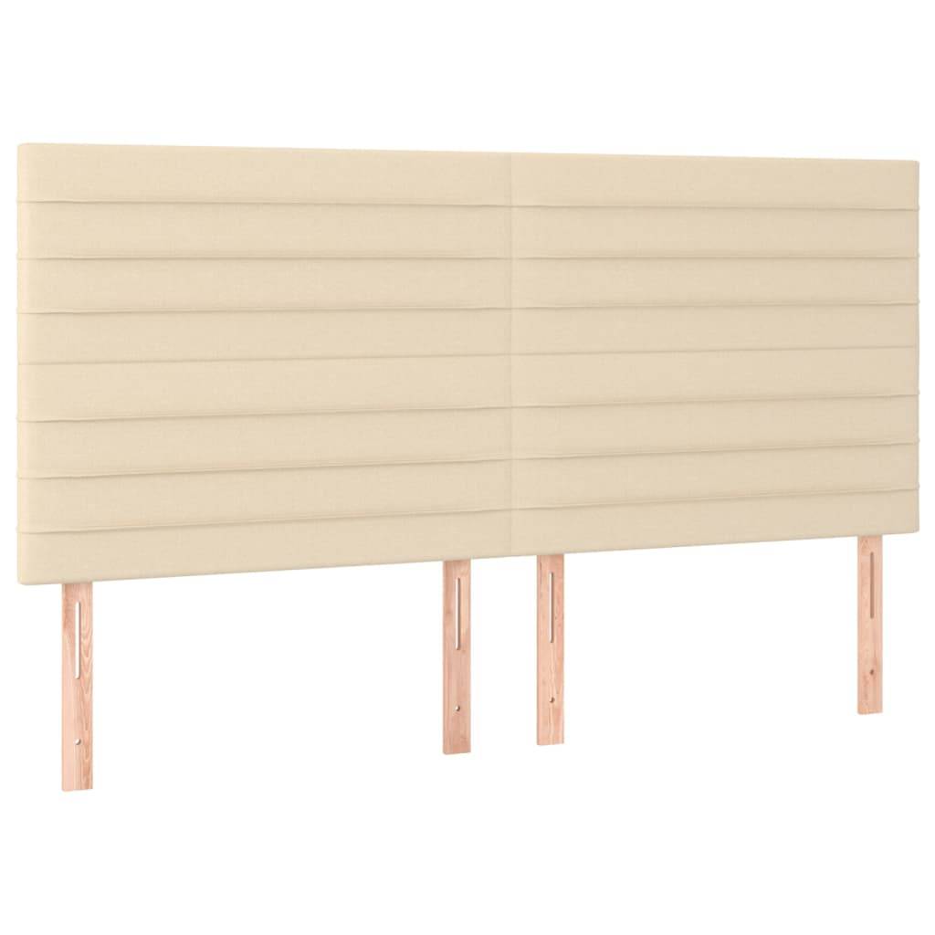 vidaXL Kopfteile 4 Stk. Creme 100x5x78/88 cm Stoff