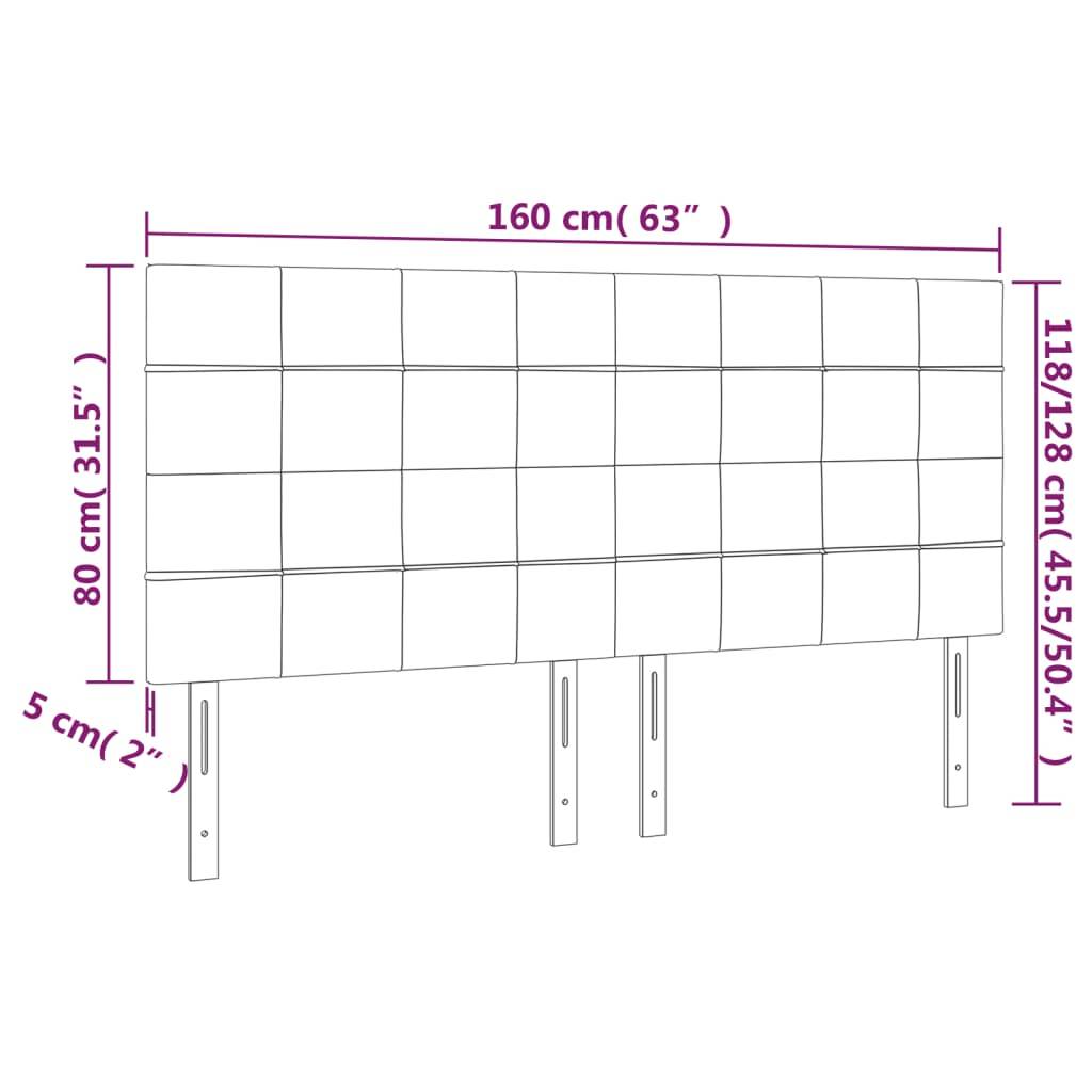 vidaXL Kopfteile 4 Stk. Rosa 80x5x78/88 cm Samt